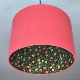 Handmade Desert Rose Linen Lampshade William Morris Interior - thumbnail 2