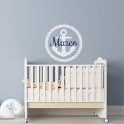 Personalized Nautical Anchor Boys Name Wall Decal Ww260 - thumbnail 1