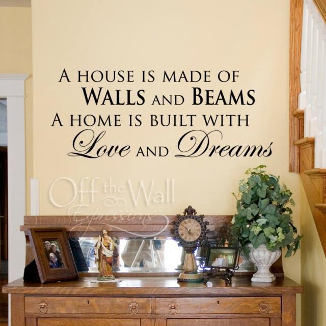 A House Is Made Vinyl Decal, Wall Words, Home Love & Dreams Family Wall Decal - image 1
