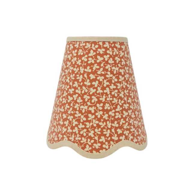 Scallop Lampshade - Miss Polly Ian Sanderson Natural Scalloped Edges Trim Colours Clip On, Lamp Or Pendant Light - image 1