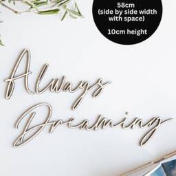 Always Dreaming Wooden Wall Decor Bedroom Sign - thumbnail 2