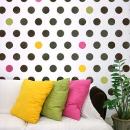 Wall Stencil Polka Dot Allover Lg - Easy Decor For Nurseries, Kids Rooms - thumbnail 3
