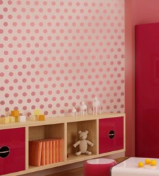 Wall Stencil Polka Dot Allover Lg - Easy Decor For Nurseries, Kids Rooms - thumbnail 2