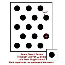 Wall Stencil Polka Dot Allover Lg - Easy Decor For Nurseries, Kids Rooms - thumbnail 4