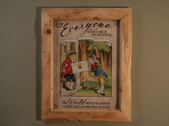 Alice in Wonderland - Mind Their Own Business Framed Metal Picture - image 1
