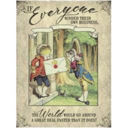 Alice in Wonderland - Mind Their Own Business Framed Metal Picture - thumbnail 2