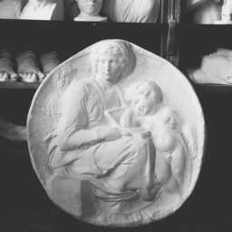 Large Michelangelo Wall Sculpture, Virgin & Child Plaster Relief, Handmade Plaque By Nicholas H Wood - thumbnail 3