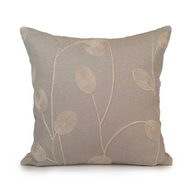 Ivory Pillow, Throw Pillow Cover, Decorative Cushion Covers, Pillowcase, Accent 100% Linen, Cotton Embroidered - image 1