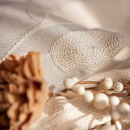 Ivory Pillow, Throw Pillow Cover, Decorative Cushion Covers, Pillowcase, Accent 100% Linen, Cotton Embroidered - thumbnail 4