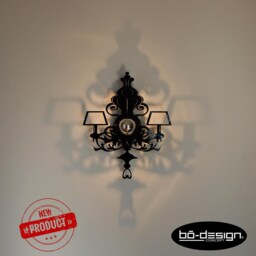 Baroque Chandelier, Black Barona, Contemporary Luminaire, Drop Shadow Concept, Wall Lamp Design, 42 To 60 cm, Luminaire Design, Lighting Wall - thumbnail 2