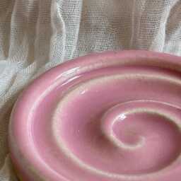 Mini Pink Soap Dish, Ceramic Bathroom Tray, Handmade Kitchen Pottery, Household Holder, Thrown Textured Dishes - thumbnail 2