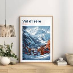 Val D'is??re Travel Poster - France Print French Ski Alps - thumbnail 3