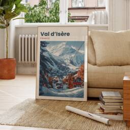 Val D'is??re Travel Poster - France Print French Ski Alps - thumbnail 2
