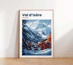 Val D'is??re Travel Poster - France Print French Ski Alps - thumbnail 1