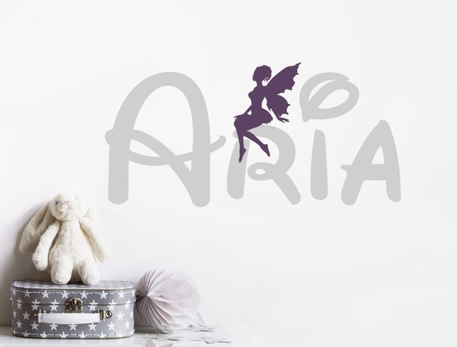 Personalised Fairy Sticker, Wall Decal, Baby Room Decals, Art, Girl Decor, Nursery Art - image 1