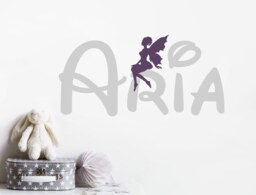Personalised Fairy Sticker, Wall Decal, Baby Room Decals, Art, Girl Decor, Nursery Art - thumbnail 1