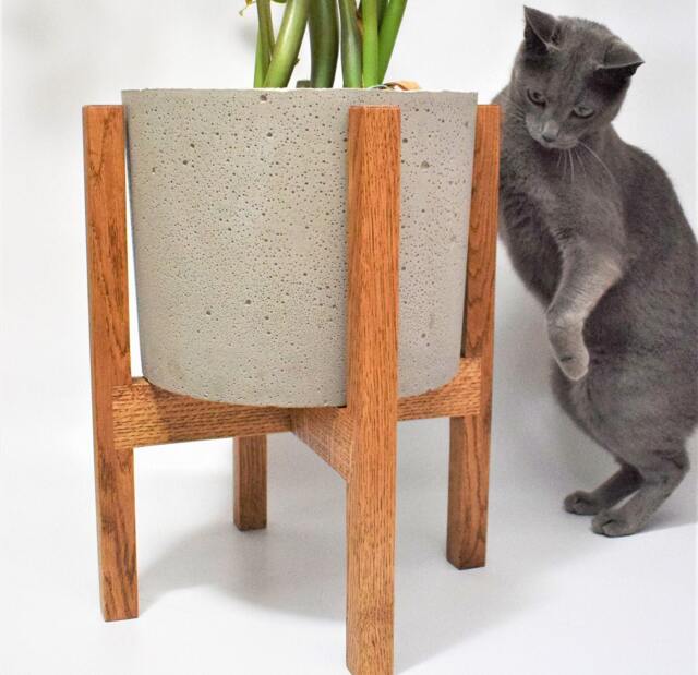 Plant Stands For Heavy Pots, Mid Century Modern Design - image 1