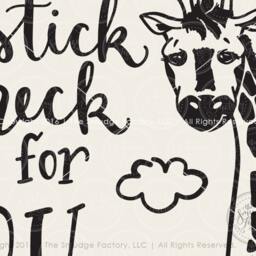 Giraffe Nursery Art Print, I'd Stick My Neck Out For You - Digital File - thumbnail 3