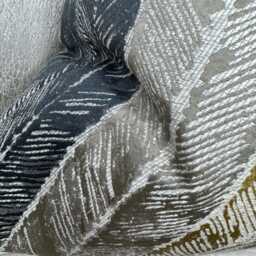 Harlequin Walchia Cushion Cover Textured Chevron Stripe Designer Fabric in Charcoal, Mocha & Brass - thumbnail 3