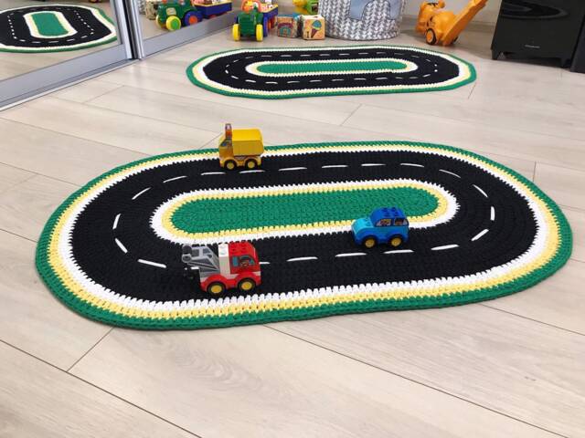 Race Road Track Toddler Play Mat Play Car Rug For Boy's Room Carpet Boy Kids Road Carpet Nursery Rug - image 1