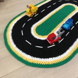 Race Road Track Toddler Play Mat Play Car Rug For Boy's Room Carpet Boy Kids Road Carpet Nursery Rug - thumbnail 2