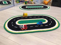 Race Road Track Toddler Play Mat Play Car Rug For Boy's Room Carpet Boy Kids Road Carpet Nursery Rug - thumbnail 1