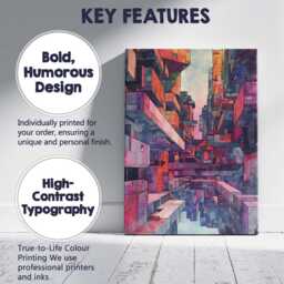 Abstract Geometric Urban City Blocks Modern Architecture Canvas Wall Art Print Decor Picture Ready To Hang - thumbnail 2
