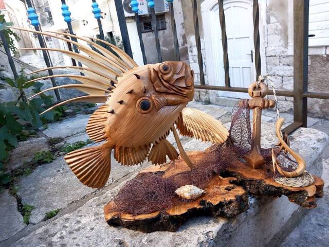 John Dory Fish, Saint Peter Fish Sculpture, Carving, Fishermen Gift, Fishing Gift, Wooden Fish, Wood Wooden Sculpture - image 1