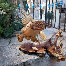 John Dory Fish, Saint Peter Fish Sculpture, Carving, Fishermen Gift, Fishing Gift, Wooden Fish, Wood Wooden Sculpture - thumbnail 3