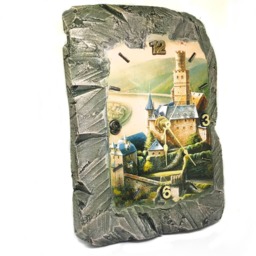 Castle Wall Clock Table Decor Rock Imitation Wall Decor Kids Room Handmade Gift For Boy Desk Office - thumbnail 3
