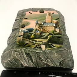 Castle Wall Clock Table Decor Rock Imitation Wall Decor Kids Room Handmade Gift For Boy Desk Office - thumbnail 4