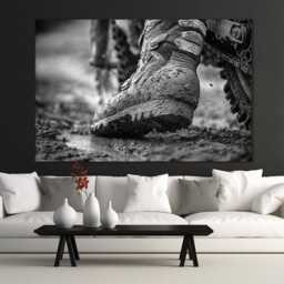 Dirt Bike Wall Art, Motocross Canvas Print, Bikes Gift, Biker Gift - thumbnail 3