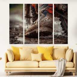 Dirt Bike Wall Art, Motocross Canvas Print, Bikes Gift, Biker Gift - thumbnail 4