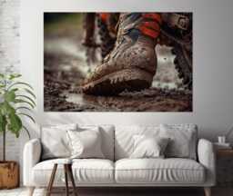 Dirt Bike Wall Art, Motocross Canvas Print, Bikes Gift, Biker Gift - thumbnail 1