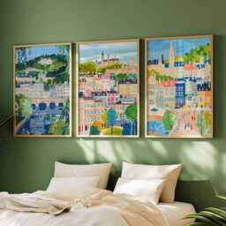 Set Of 3 Bath Posters, England Travel UK Wall Art Prints, Historic City Poster Set, Georgian Architecture Prints - thumbnail 4