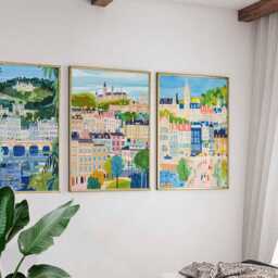 Set Of 3 Bath Posters, England Travel UK Wall Art Prints, Historic City Poster Set, Georgian Architecture Prints - thumbnail 2