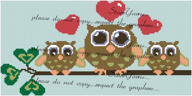 Owl Body Pillow Crochet Graph Pattern