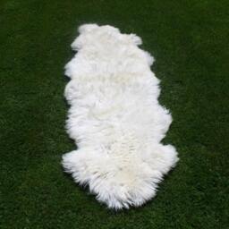 On Sale Sheepskin Rug - White Real Rug Throw Double Quatro Octo She - thumbnail 2