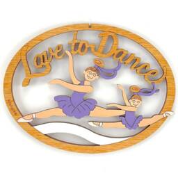 Personalized Love To Dance Christmas Ornament-Wood, Hand Painted, Laser Cut - thumbnail 3