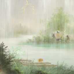 Rainy Morning Landscape Art By Koukei Kojima Custom Made Printed Window - Md36 Roller Blind, Regular Or Blackout Shade, Cord/Less - thumbnail 2