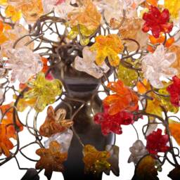 Bedside Lamp, Table Lamp With Warm Color Flowers, Modern Table Metal Wires, Desk For Your Bedroom, Living Room - thumbnail 3
