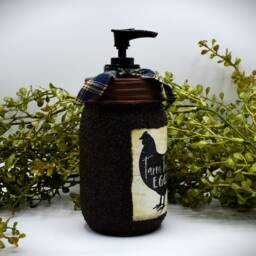 Farm Fresh Eggs Mason Jar Hand Soap Dispenser, Country Farmhouse Bathroom Or Kitchen, Primitive, Chicken Themed Home Decor - thumbnail 3