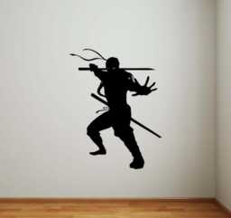 Ninja Wall Decal Vinyl Stickers Fighter Art Interior Bedroom Removable Home Decor - 10Nja - thumbnail 1
