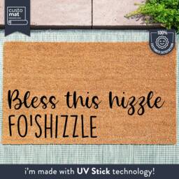 Bless This Hizzle Fo'shizzle - Home Decor Funny Doormat Welcome Mat Gift Housewarming New - thumbnail 1