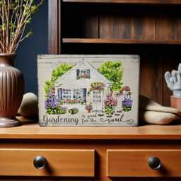 Rustic Garden Sign Weatherproof Metal Plaque Outdoor Wall Decor Patio Art - thumbnail 1