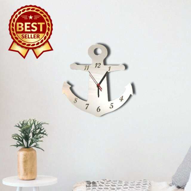Ships Anchor Acrylic Clock - Many Colours Available - Bespoke Shapes & Sizes Made - image 1