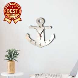 Ships Anchor Acrylic Clock - Many Colours Available - Bespoke Shapes & Sizes Made - thumbnail 1