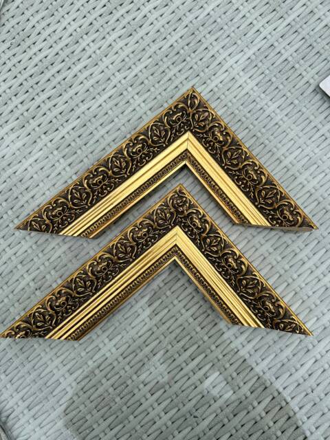 Ornate Gold Leaf Wood Picture Frame - Bespoke Custom Sizes - image 1
