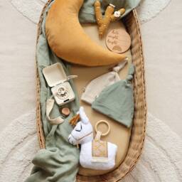 Llama Rattle Toy - Mustard Peruvian Nursery Decor - thumbnail 4
