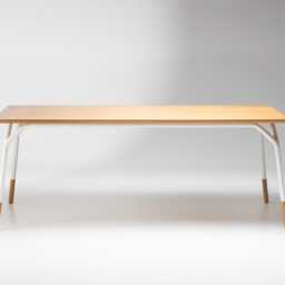 Dining Table in Oak Wood, White Steel Legs, Made Italy - thumbnail 3